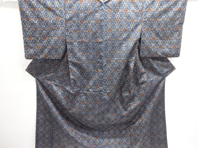 JAPANESE KIMONO / NISHIJIN OMESHI ENSEMBLE / DIAMOND PATTERN WEAVE INS